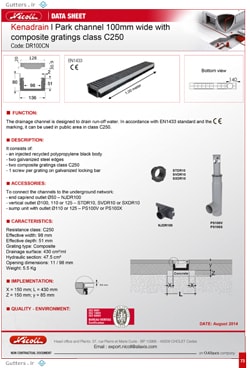 مشخصات فني گاتر رمپ DR100CN